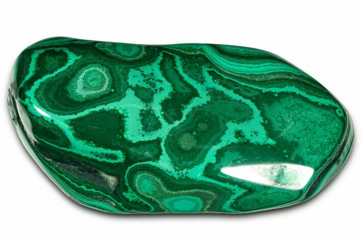 Polished Banded Malachite Specimen - DR Congo #382084
